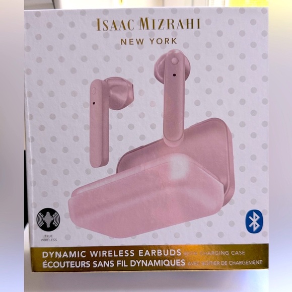 ✨Stylish Isaac Mizrahi Pink Bluetooth Wireless Earbuds✨ - Picture 1 of 16